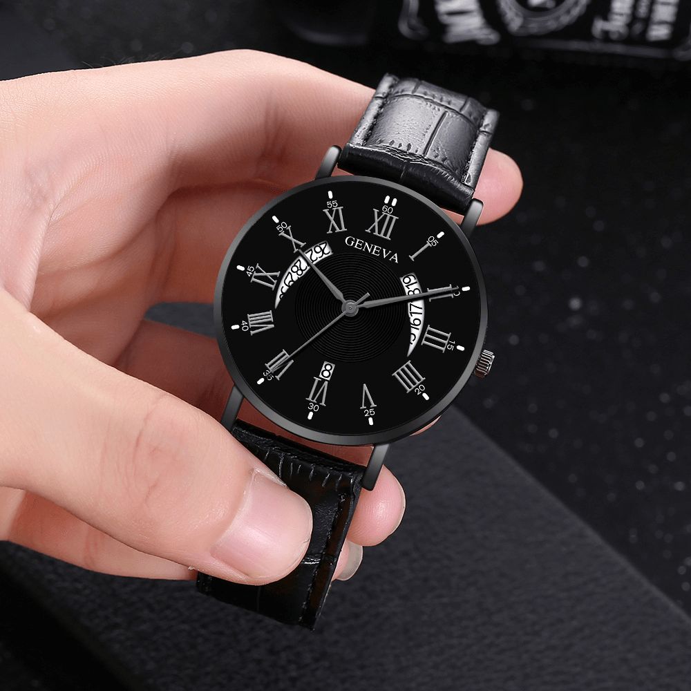 Khorasan Creative Casual Wing Hollow Design Pu Lederen Band Heren Quartz Horloge Polsbandje