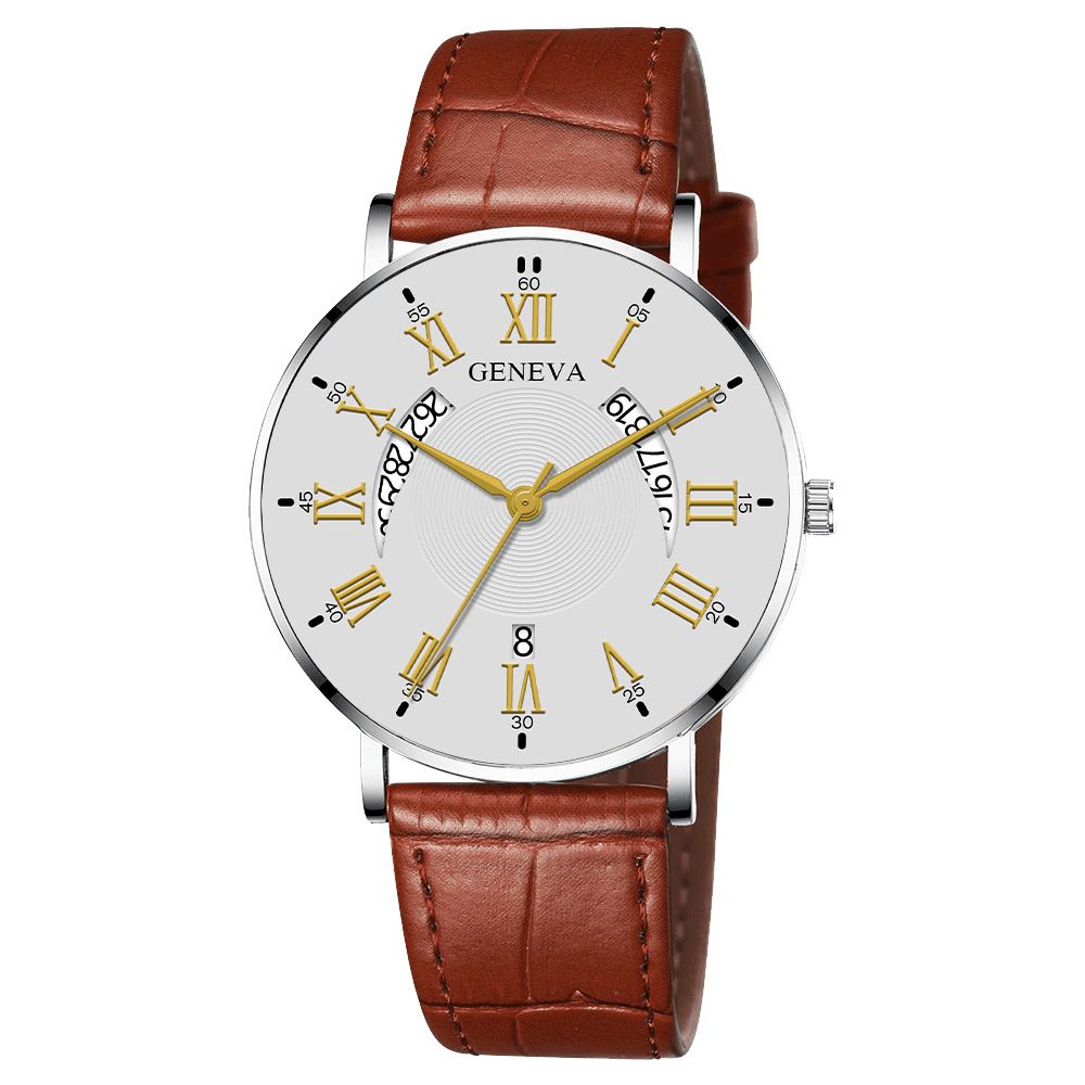 Khorasan Creative Casual Wing Hollow Design Pu Lederen Band Heren Quartz Horloge Polsbandje