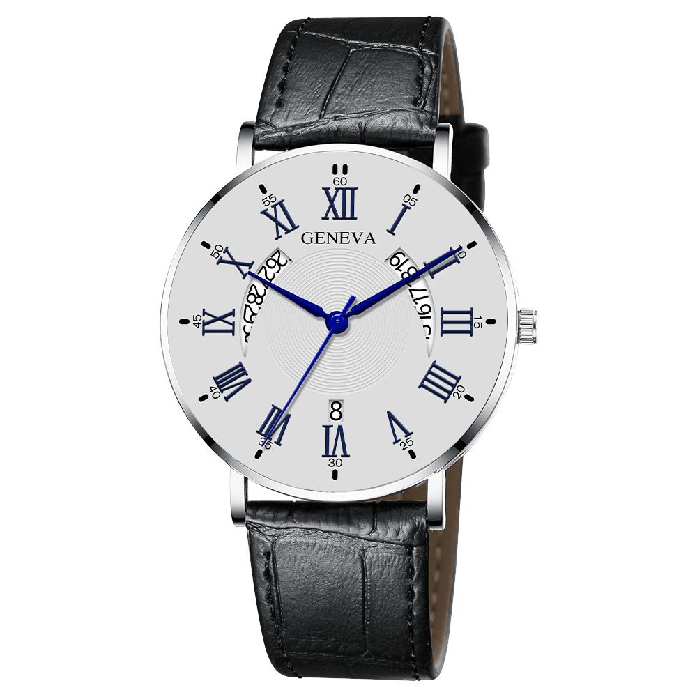 Khorasan Creative Casual Wing Hollow Design Pu Lederen Band Heren Quartz Horloge Polsbandje