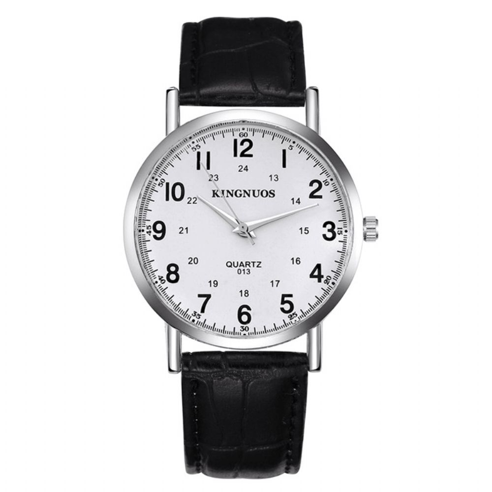 Kingnuos 013 Casual Stijl Klok Heren Polshorloge Zakelijke Stijl Waterdicht Quartz Horloge