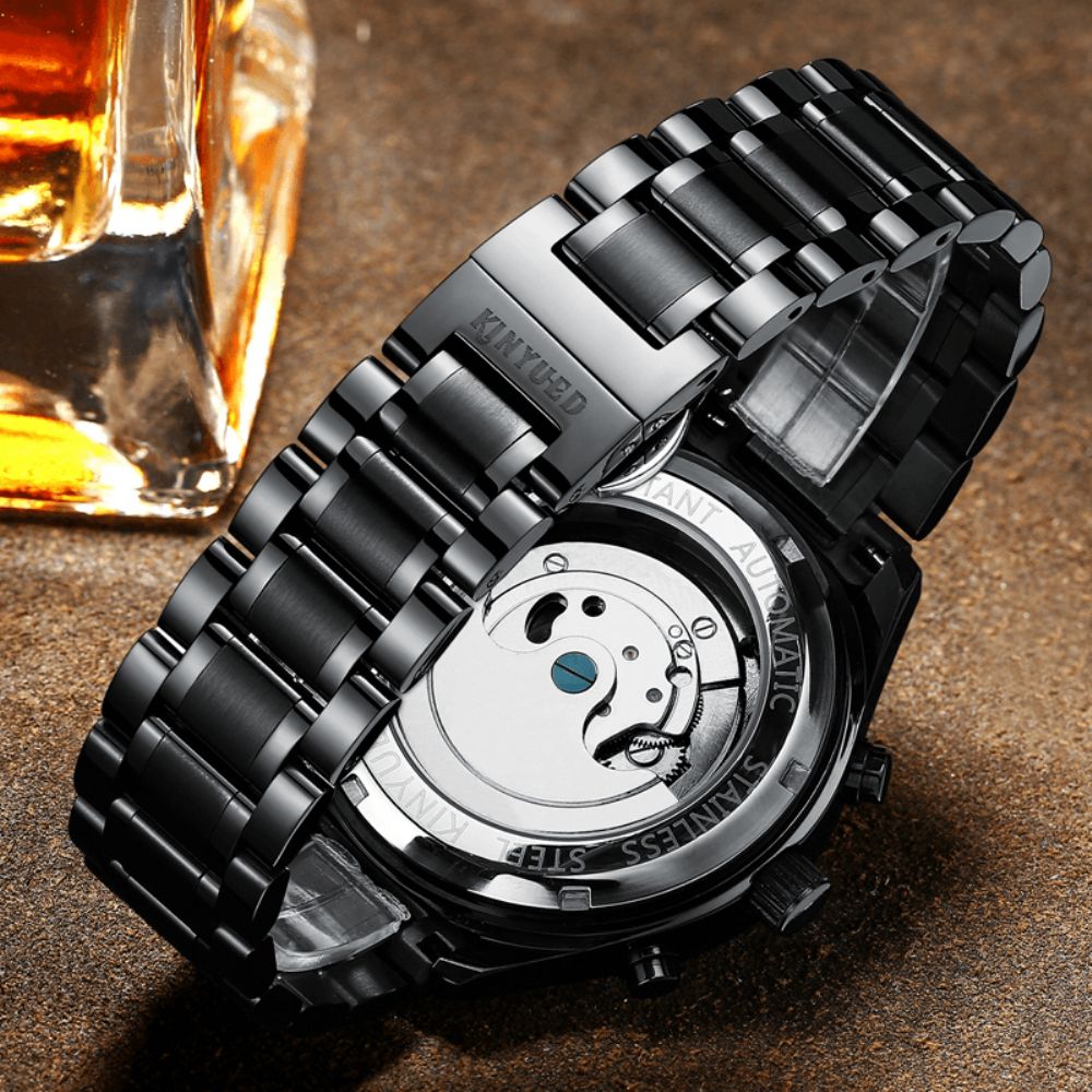 Kinyued Jyd-J011 Automatisch Mechanisch Horloge Rome Zakelijke Stijl Waterbestendige Herenhorloges