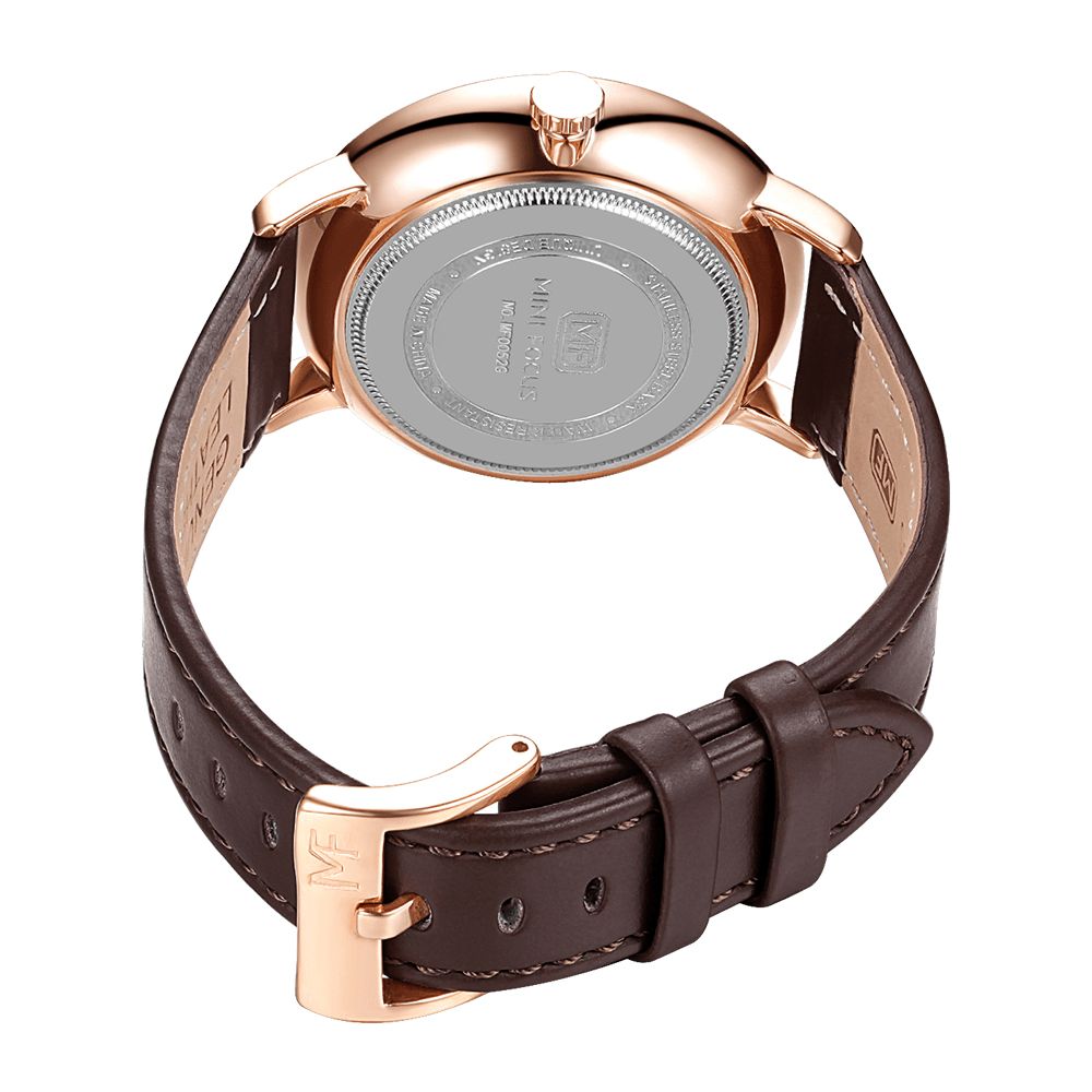 Lederen Band Heren Horloge Casual Stijl Lichtgevende Hand Quartz Horloges