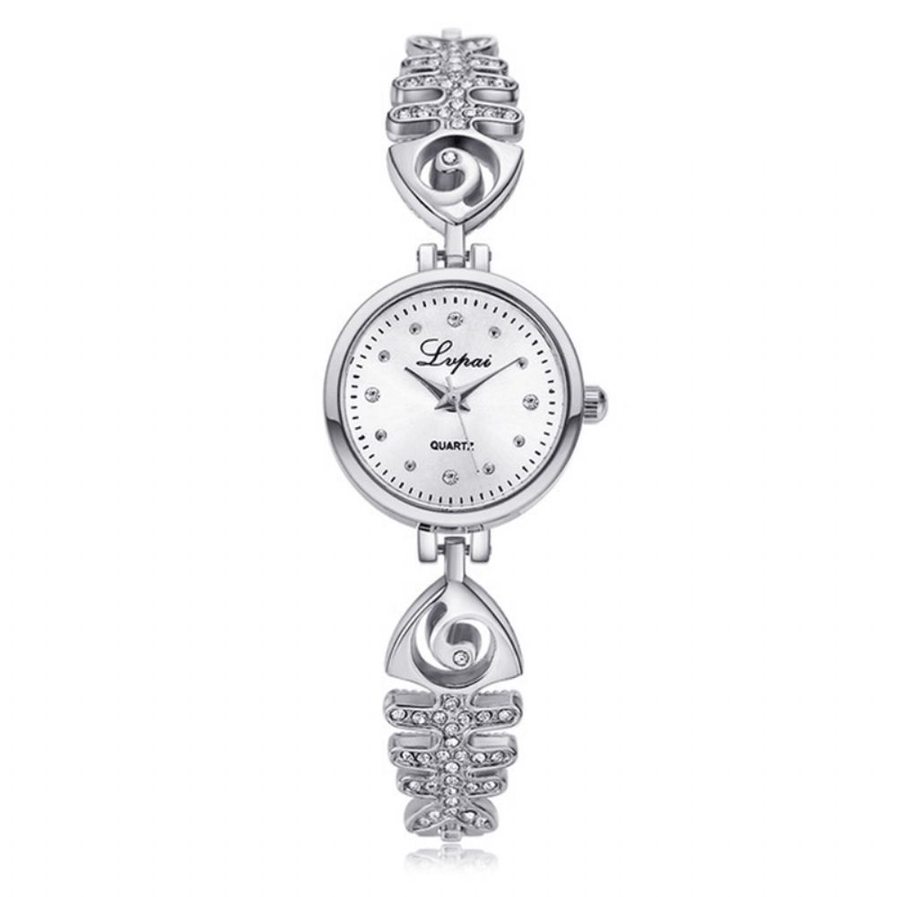 Lvpai P123 Diamond Dial Dames Armband Horloge Volledig Stalen Kleine Wijzerplaat Quartz Horloges