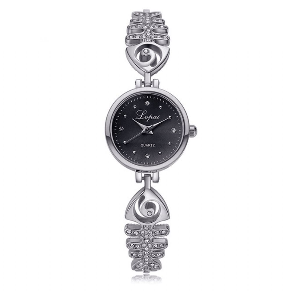 Lvpai P123 Diamond Dial Dames Armband Horloge Volledig Stalen Kleine Wijzerplaat Quartz Horloges