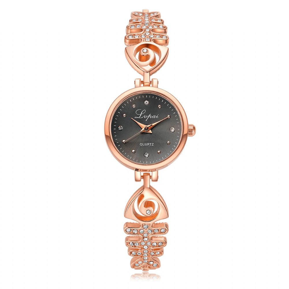 Lvpai P123 Diamond Dial Dames Armband Horloge Volledig Stalen Kleine Wijzerplaat Quartz Horloges