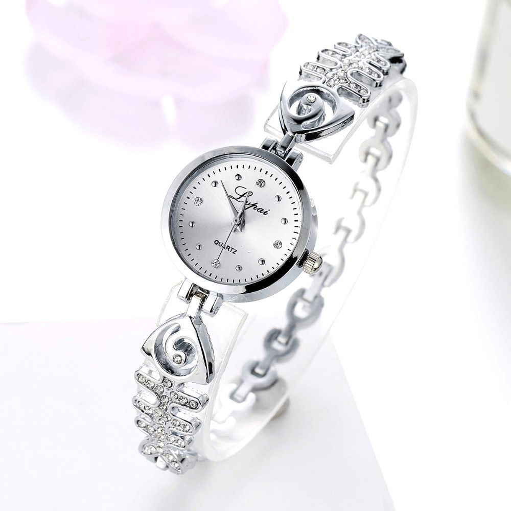 Lvpai P123 Diamond Dial Dames Armband Horloge Volledig Stalen Kleine Wijzerplaat Quartz Horloges