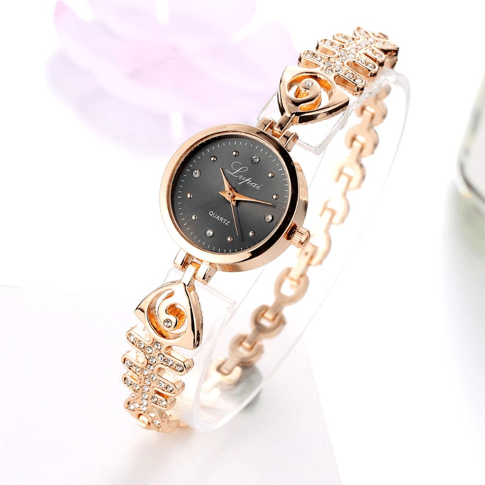 Lvpai P123 Diamond Dial Dames Armband Horloge Volledig Stalen Kleine Wijzerplaat Quartz Horloges