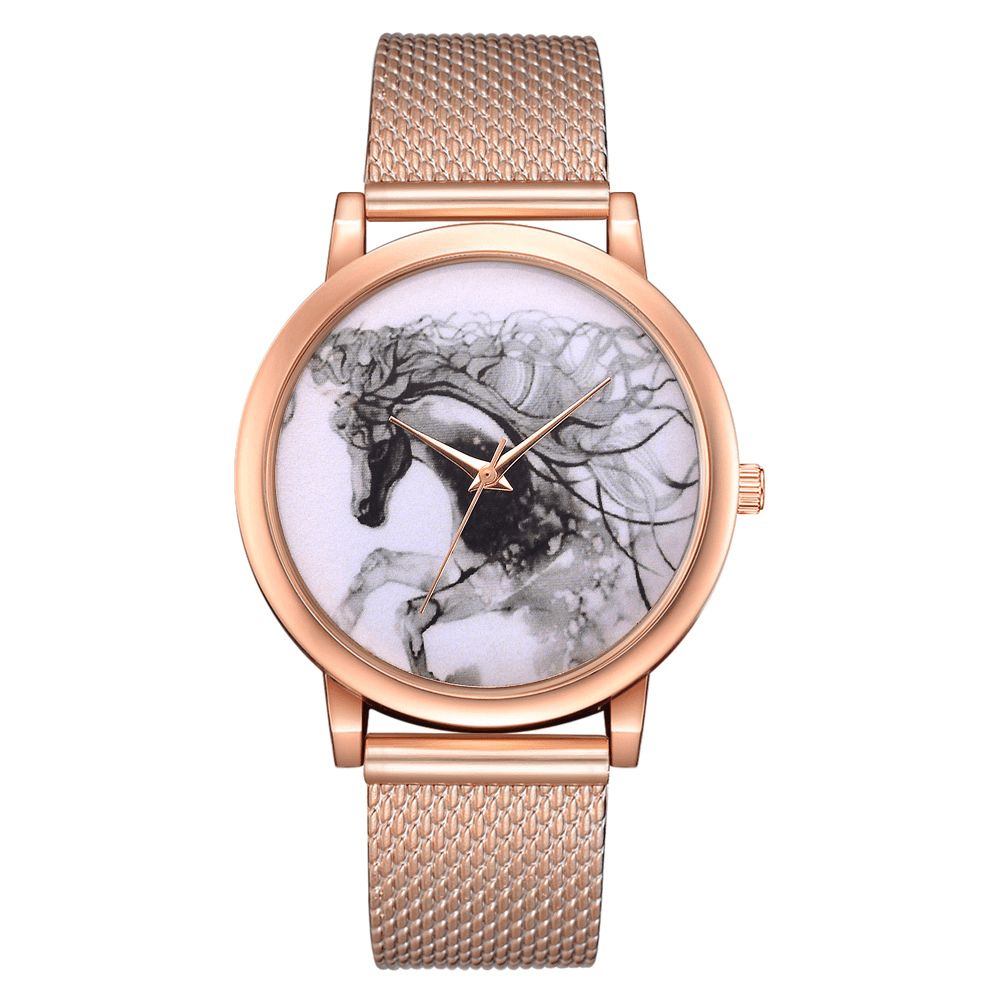 Lvpai P598 China Stijl Paard Wijzerplaat Gezicht Vrouwen Polshorloge Casual Stijl Quartz Horloges