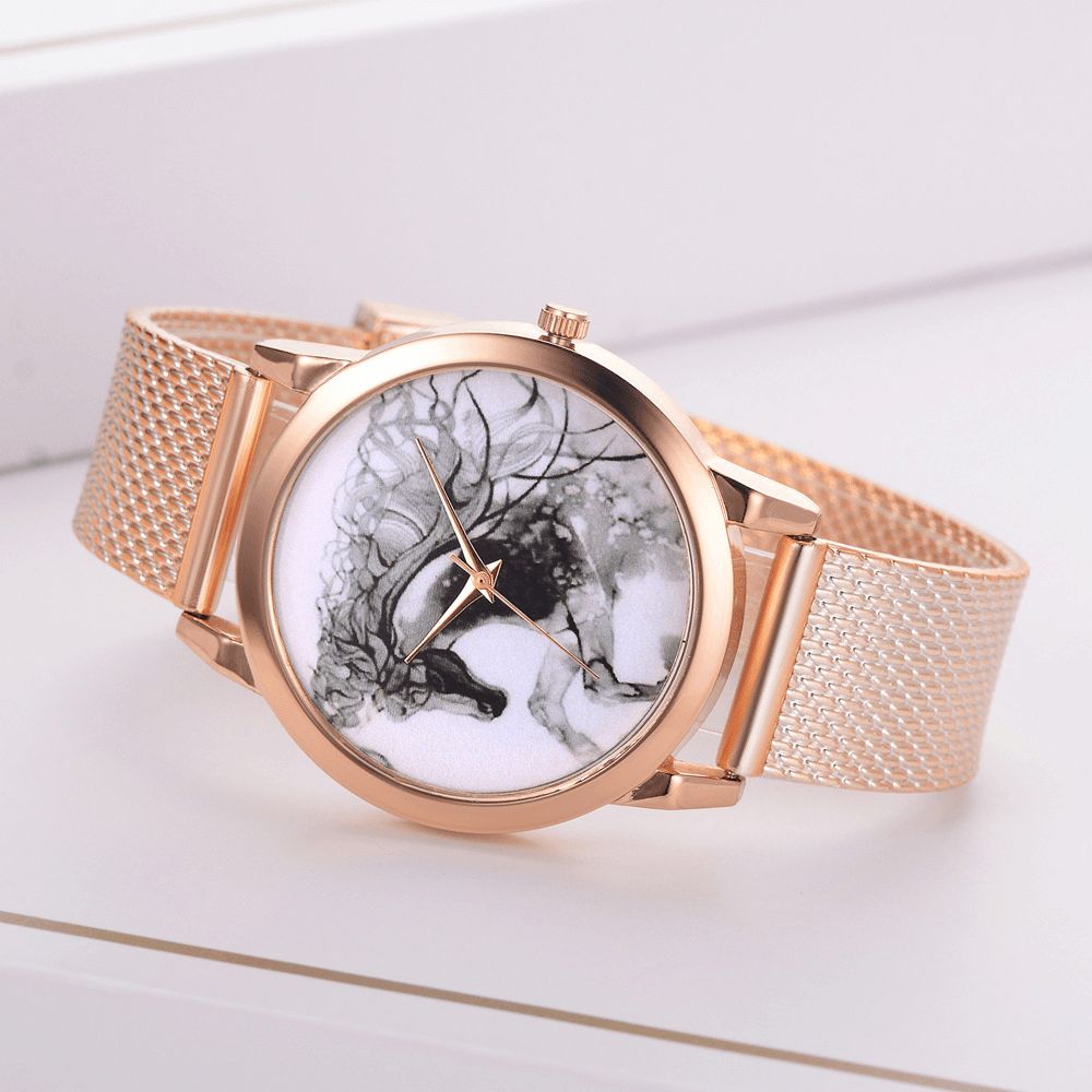 Lvpai P598 China Stijl Paard Wijzerplaat Gezicht Vrouwen Polshorloge Casual Stijl Quartz Horloges