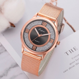 Lvpai P732 Rose Gold Elegant Design Dames Polshorloge Modieus Analoog Quartz Horloge