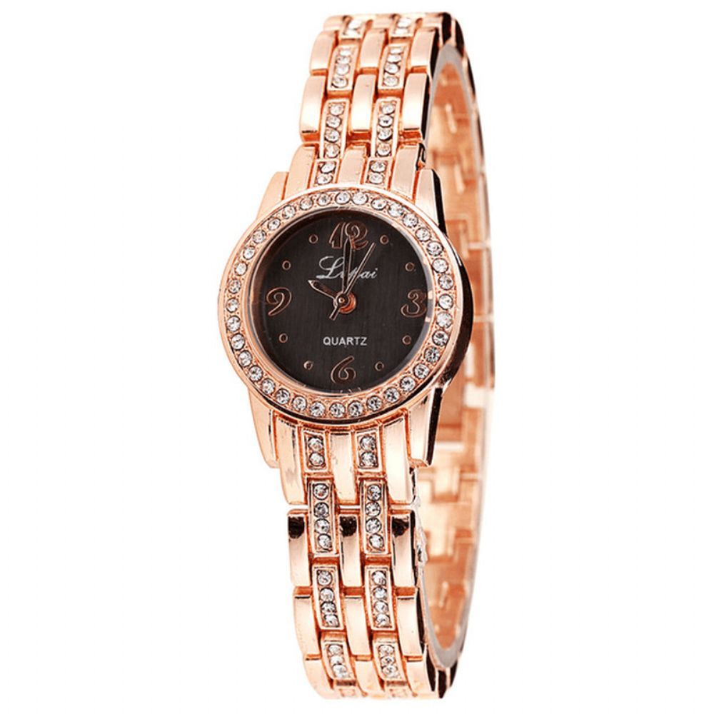 Lvpai Xr1671-1 Diamond Dress Dames Polshorloge Volledig Staal Elegant Design Quartz Horloge