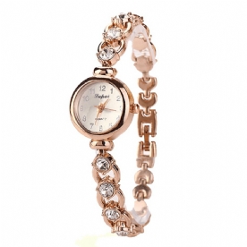 Lvpai Xr720 Gouden Damespolshorloge Crystal Shining Quartz Armbandhorloge