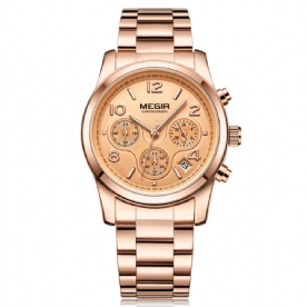 Megir 2057 Dameshorloge Luxe Mode Chronograaf Dames Quartz Polshorloge