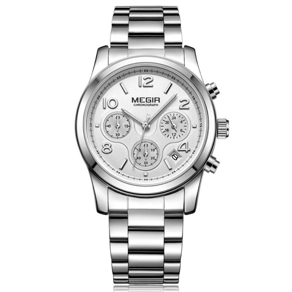 Megir 2057 Dameshorloge Luxe Mode Chronograaf Dames Quartz Polshorloge