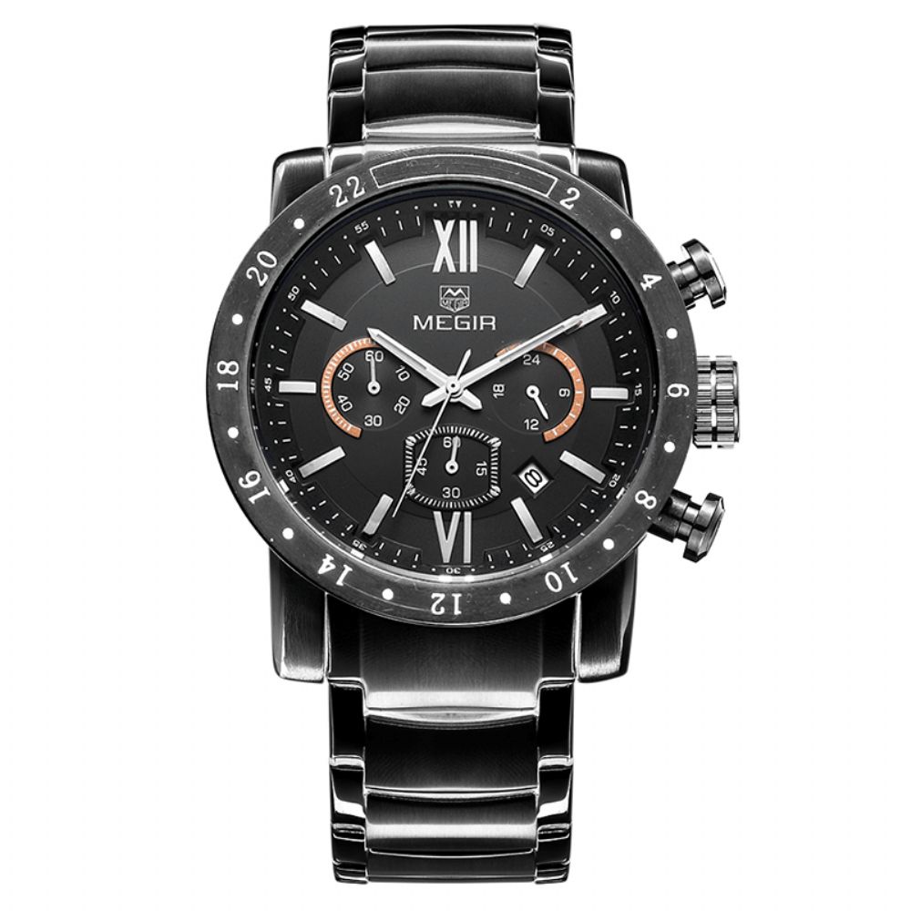 Megir 3008 Heren Lichtgevend Mode Waterdicht Quartz Horloge