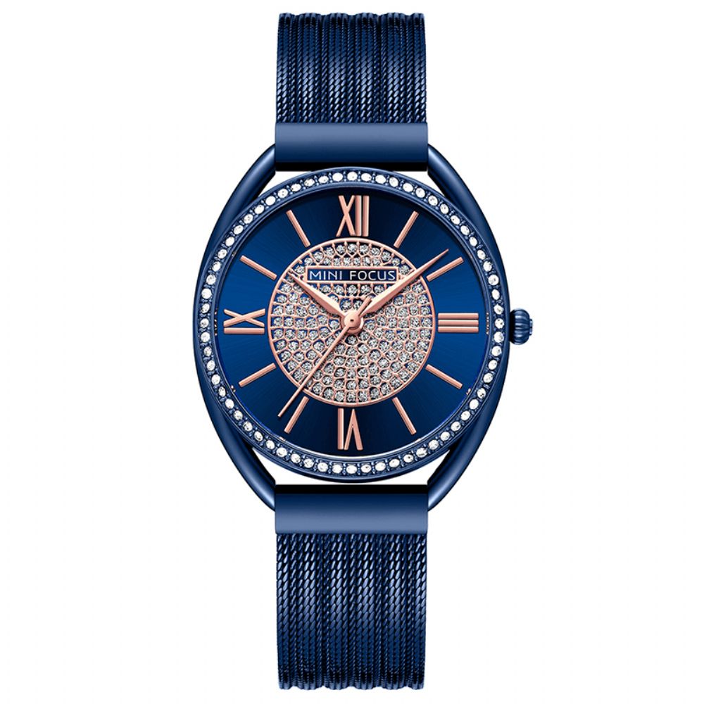 Mini Focus 0425L Casual Elegante Steentjes Decoratie Dial 3Atm Waterdicht Dames Polshorloge Quartz Horloge