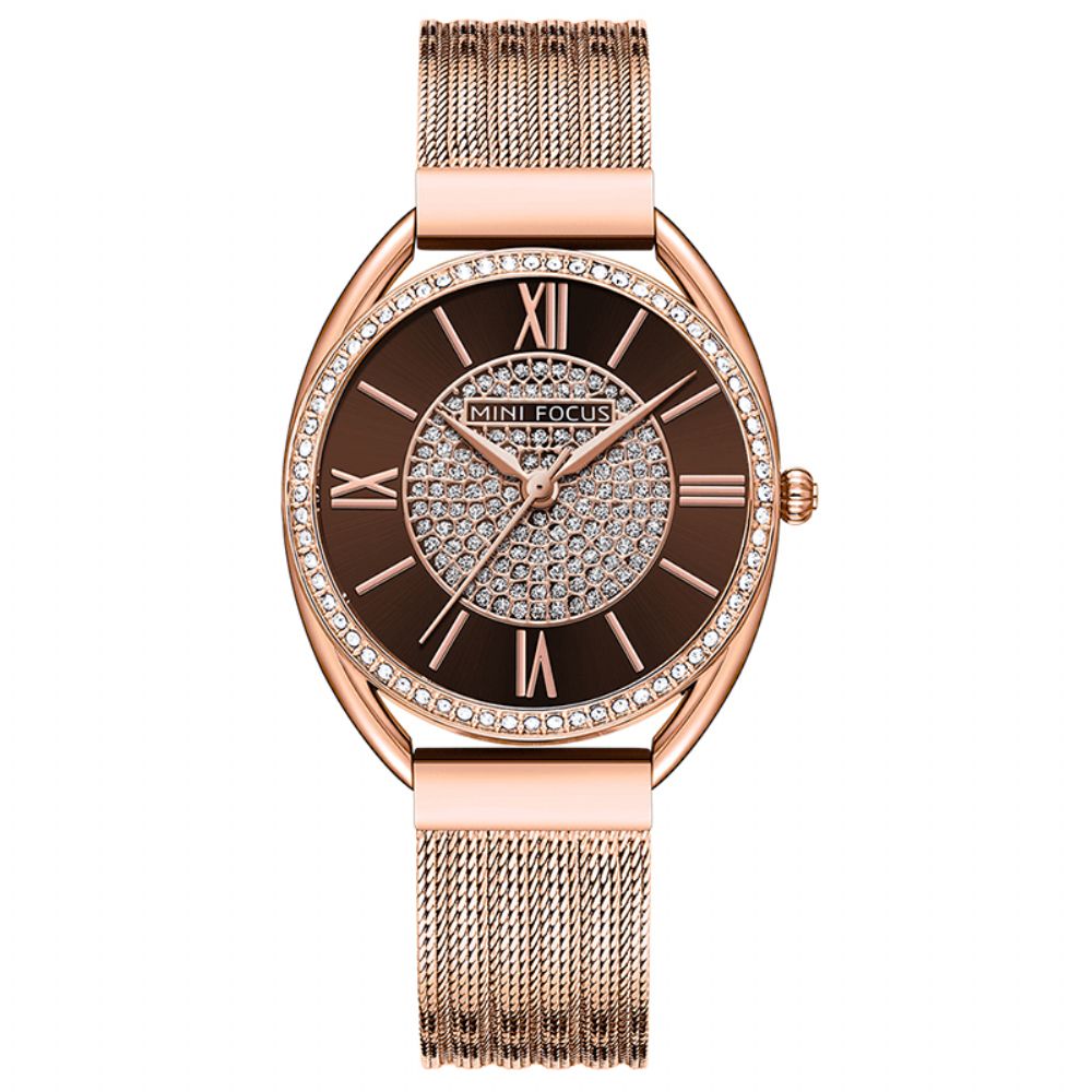 Mini Focus 0425L Casual Elegante Steentjes Decoratie Dial 3Atm Waterdicht Dames Polshorloge Quartz Horloge