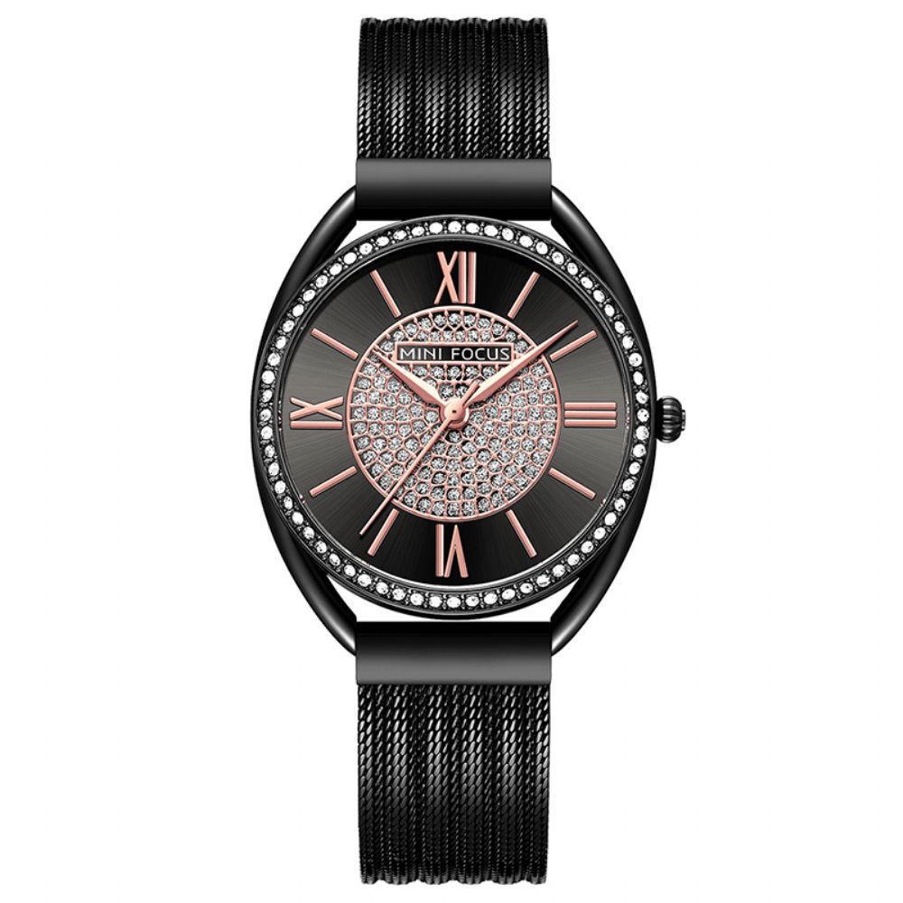 Mini Focus 0425L Casual Elegante Steentjes Decoratie Dial 3Atm Waterdicht Dames Polshorloge Quartz Horloge