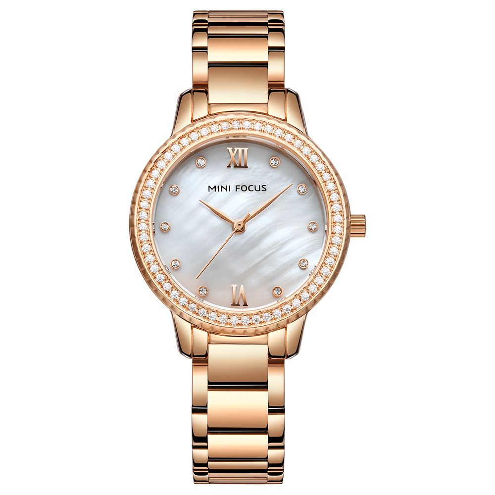 Mini Focus Mf0226L Luxe Merk Mode Stijl Vrouwen Horloge Diamant Dames Quartz Horloge: