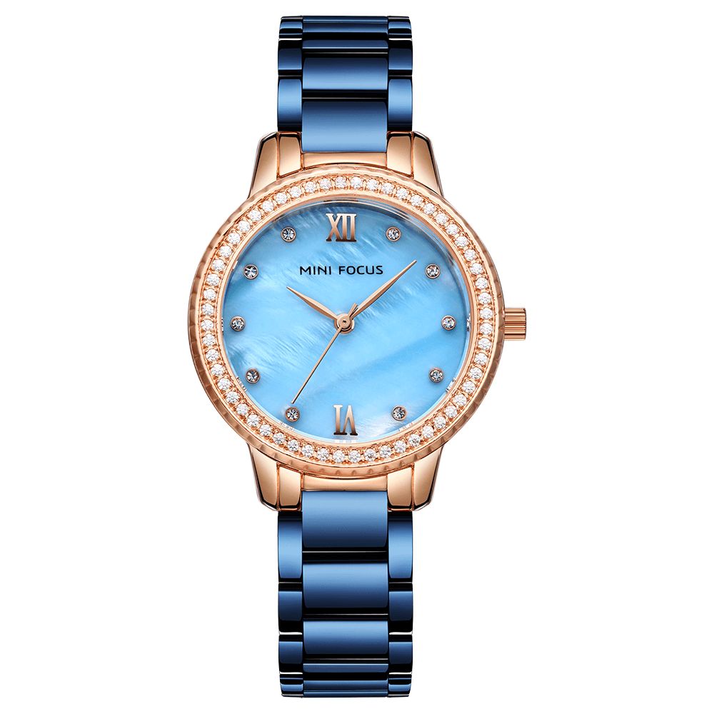 Mini Focus Mf0226L Luxe Merk Mode Stijl Vrouwen Horloge Diamant Dames Quartz Horloge: