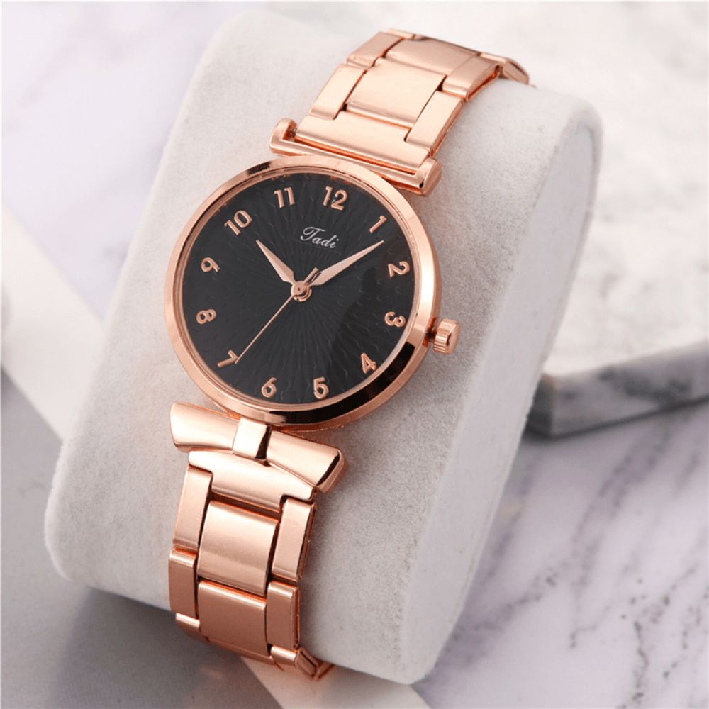 Mode Casual Dames Horloge Legering Polshorloge Armband Waterdicht Quartz Horloges