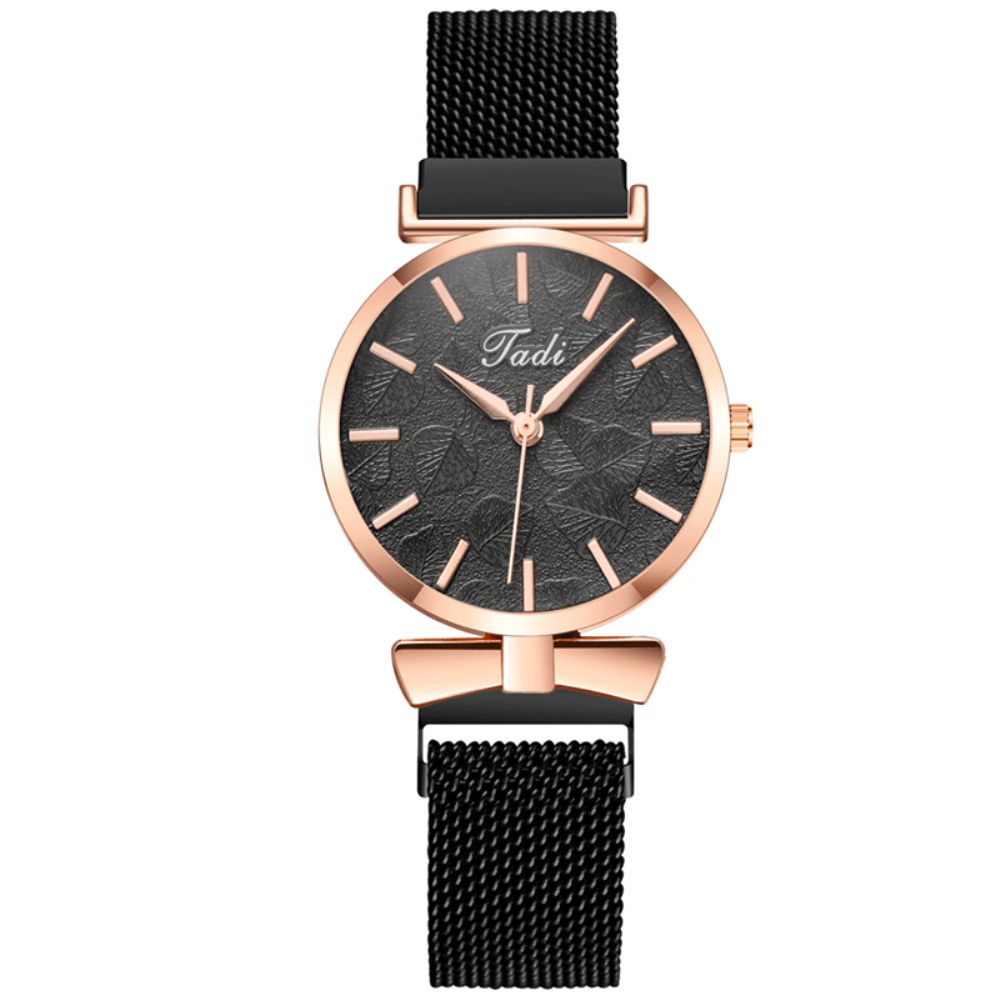 Mode Casual Elegant Design Dameshorloges Legering Mesh Band Wijzerplaat Polskast Quartz Horloge