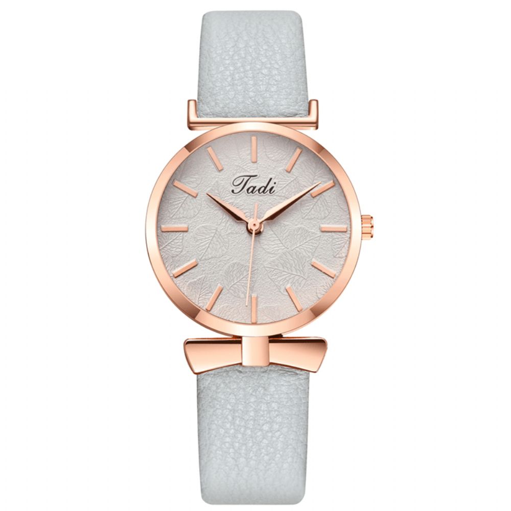 Mode Casual Elegante Dames Horloges Lederen Band Wijzerplaat Rose Goud Pols Legering Kwarts Horloge