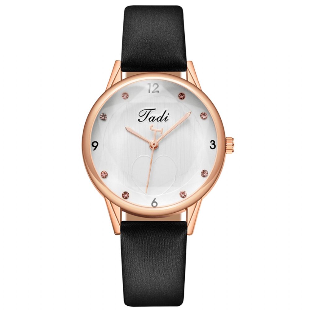 Mode Casual Elegante Sport Dames Horloges Lederen Band Wijzerplaat Rose Goud Pols Legering Kwarts Horloge