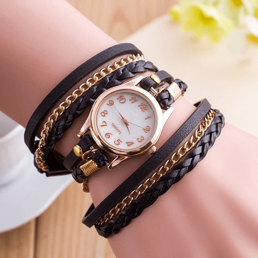 Mode Casual Shell Oppervlak Diamant Armband Horloge Vrouwen Quartz Horloge