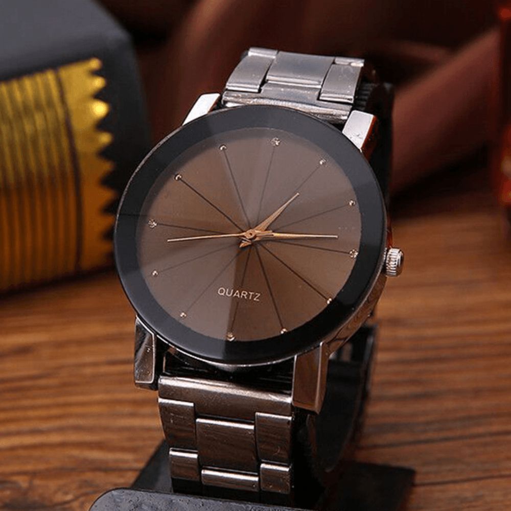 Mode Casual Waterdicht Roestvrij Stalen Band Heren Quartz Horloge