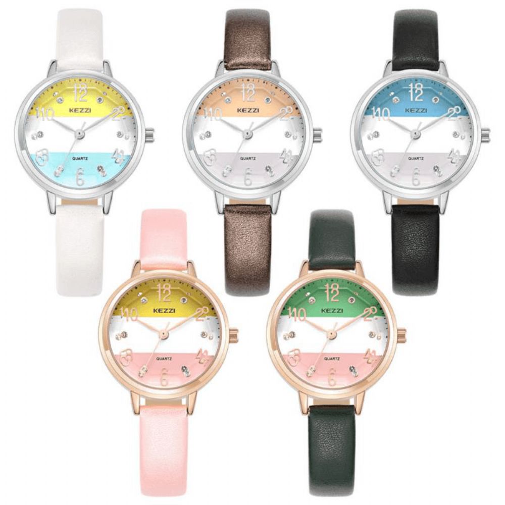 Mode Dames Quartz Horloge Casual Dames Strass Polshorloge