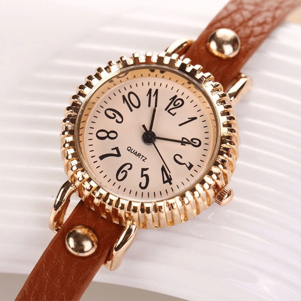 Mode Drie Parel Dames Horloge Dames Jurk Horloge Armband Quartz Horloge: