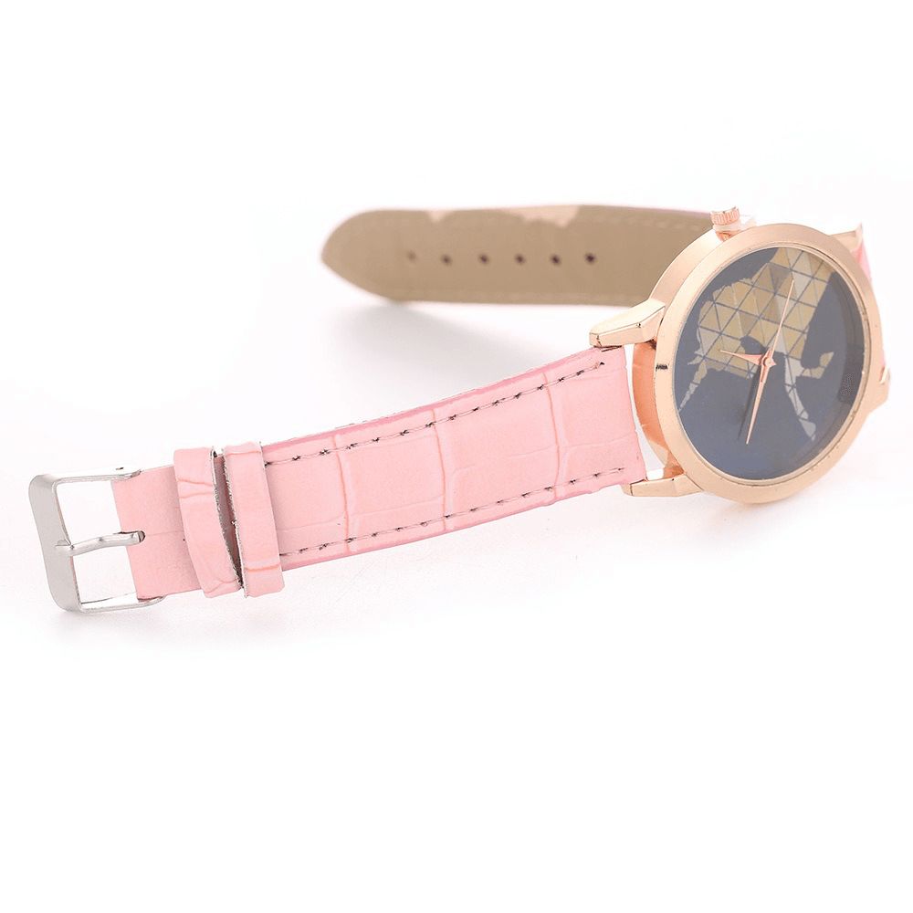 Mode Kinderlijk Horloge Lederen Band Eenhoorn Patroon Casual Heren Quartz Horloge