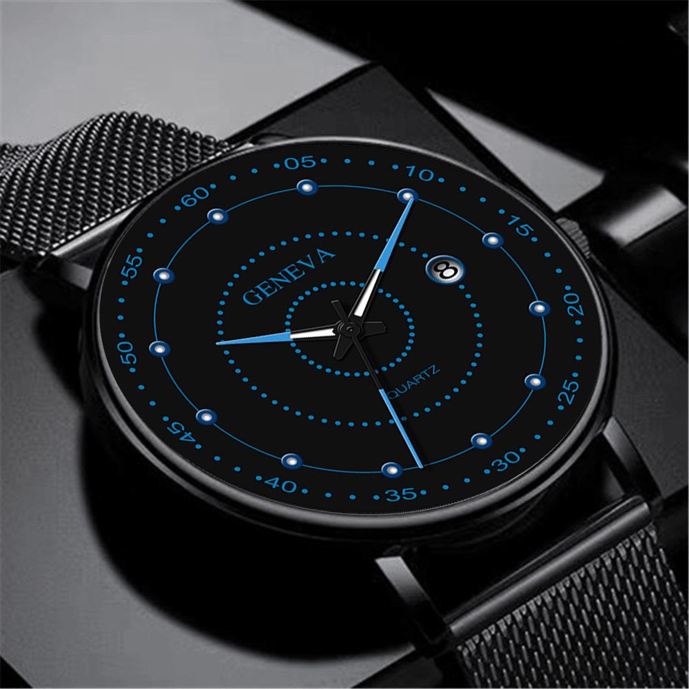 Mode Legering Heren Zakelijk Horloge Versierd Wijzer Lichtgevend Quartz Horloge