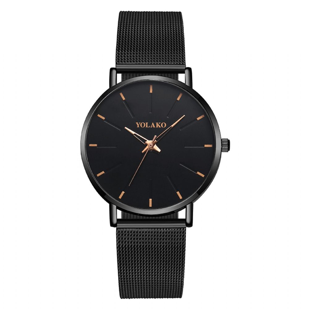 Mode Mesh Stalen Band Causale Stijl Eenvoudige Wijzerplaat Mannen Horloge Quartz Horloge