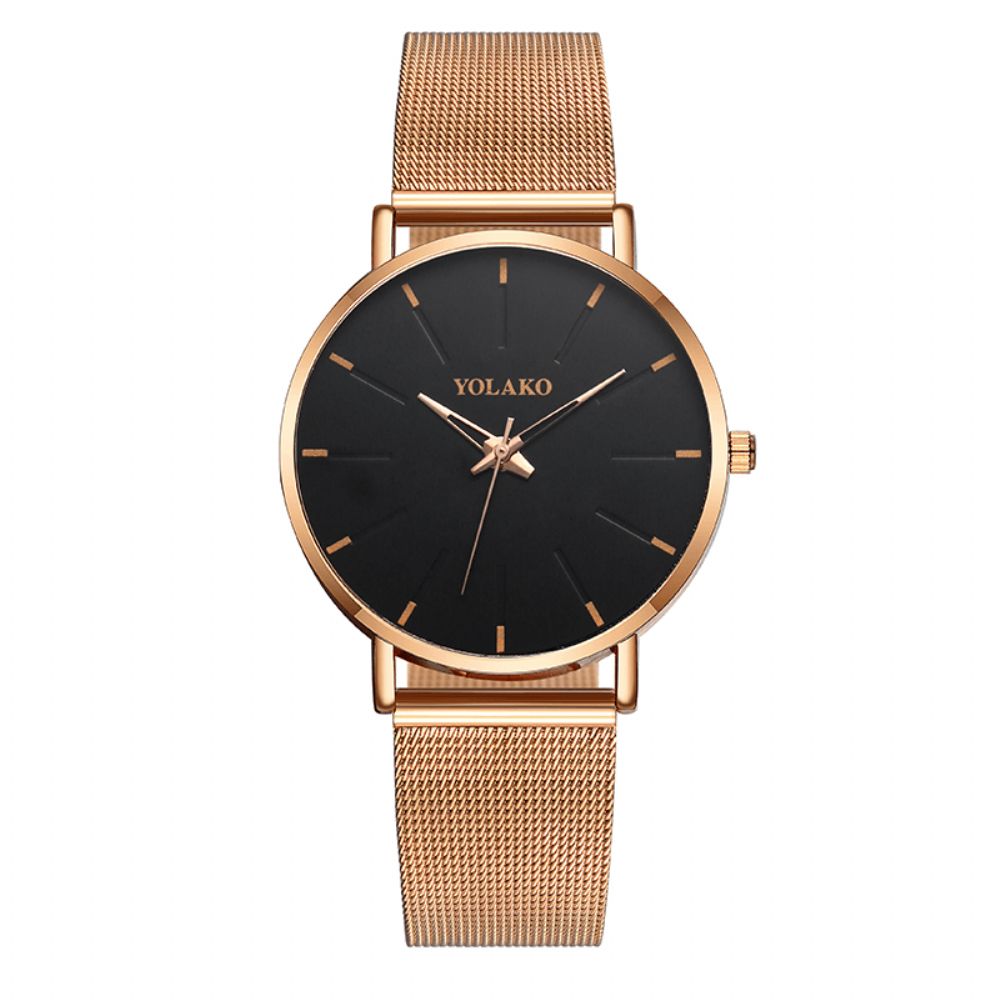 Mode Mesh Stalen Band Causale Stijl Eenvoudige Wijzerplaat Mannen Horloge Quartz Horloge