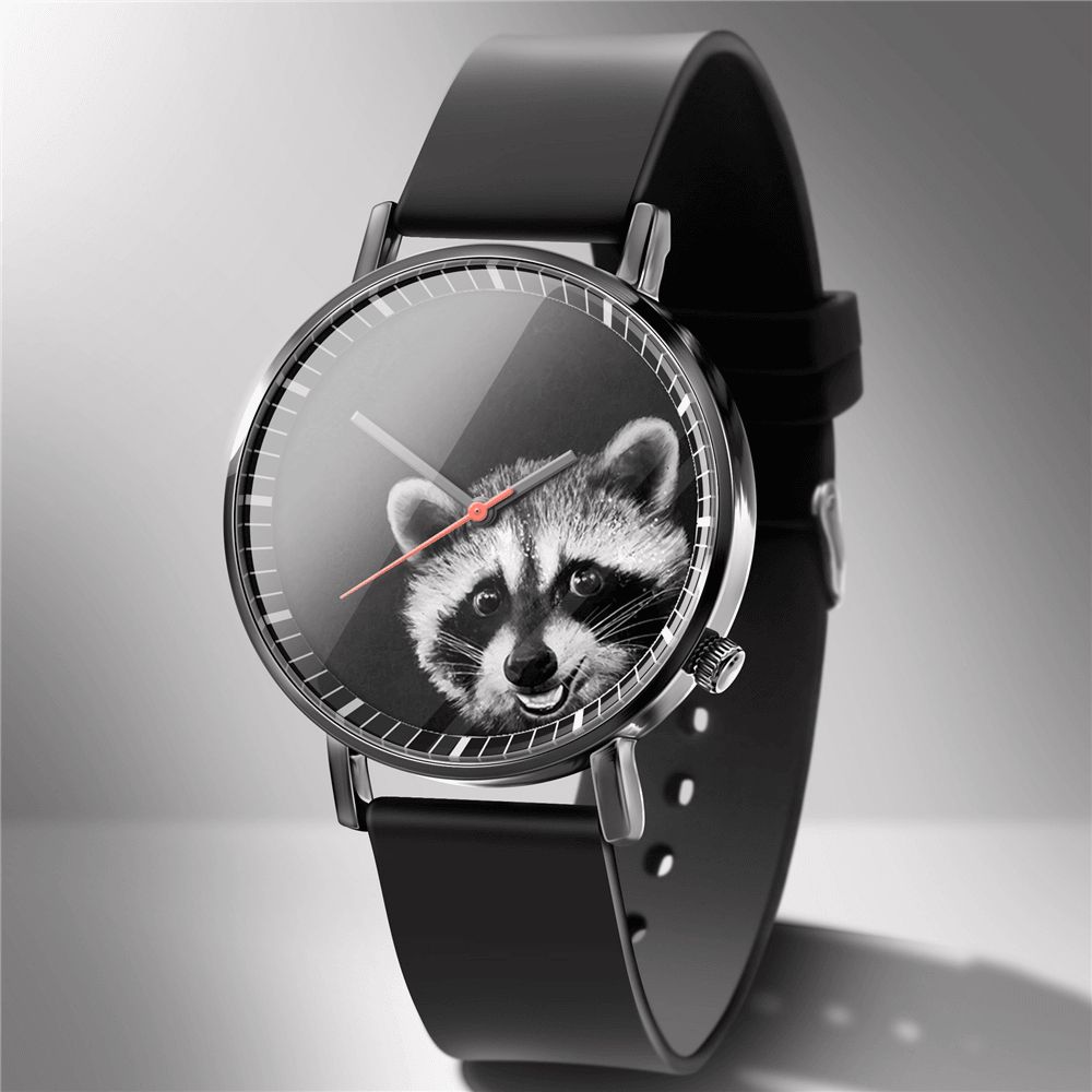 Mode Quartz Horloge Animal Print Heren Zakelijk Horloge Leuke Zwart-Witte Honden Katten Patroon Vrouwen Quartz Horloge