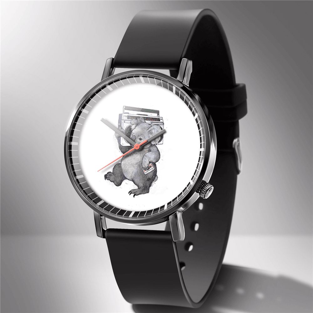 Mode Quartz Horloge Animal Print Heren Zakelijk Horloge Leuke Zwart-Witte Honden Katten Patroon Vrouwen Quartz Horloge