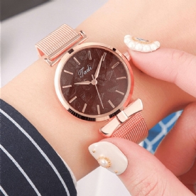 Modieuze Elegante Vrouwen Horloge Leven Waterdicht Legering Verstelbare Band Case Geen Nummer Wijzerplaat Quartz Horloge