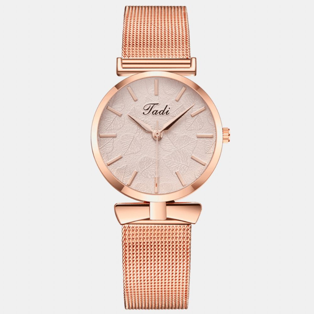 Modieuze Elegante Vrouwen Horloge Leven Waterdicht Legering Verstelbare Band Case Geen Nummer Wijzerplaat Quartz Horloge