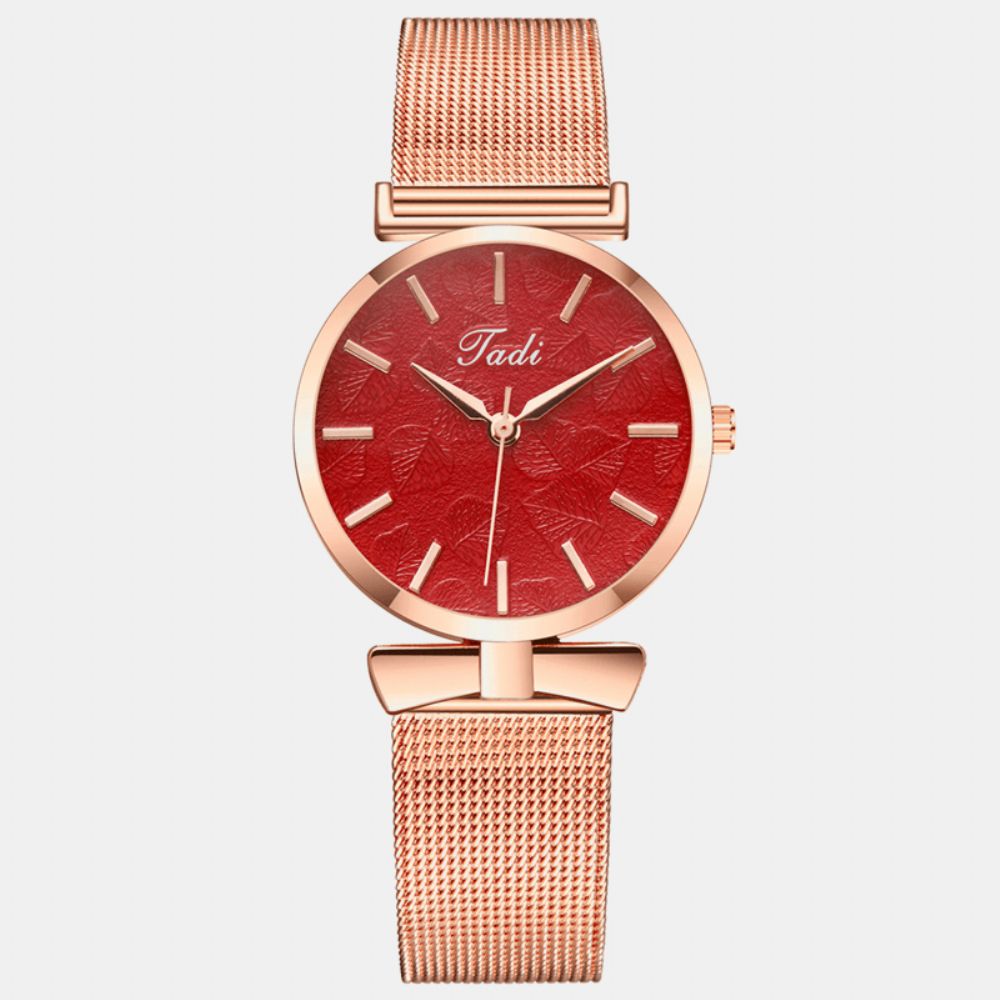 Modieuze Elegante Vrouwen Horloge Leven Waterdicht Legering Verstelbare Band Case Geen Nummer Wijzerplaat Quartz Horloge