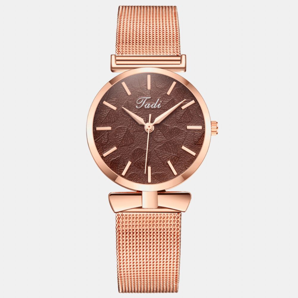 Modieuze Elegante Vrouwen Horloge Leven Waterdicht Legering Verstelbare Band Case Geen Nummer Wijzerplaat Quartz Horloge