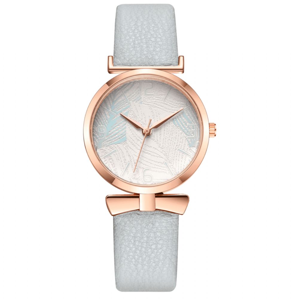 Modieuze Grappige Trendy Dames Horloges Boom Patroon Wijzerplaat Rose Goud Legering Case Lederen Band Quartz Horloge