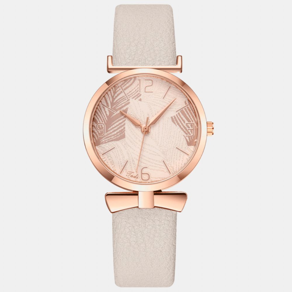 Modieuze Grappige Trendy Dames Horloges Boom Patroon Wijzerplaat Rose Goud Legering Case Lederen Band Quartz Horloge