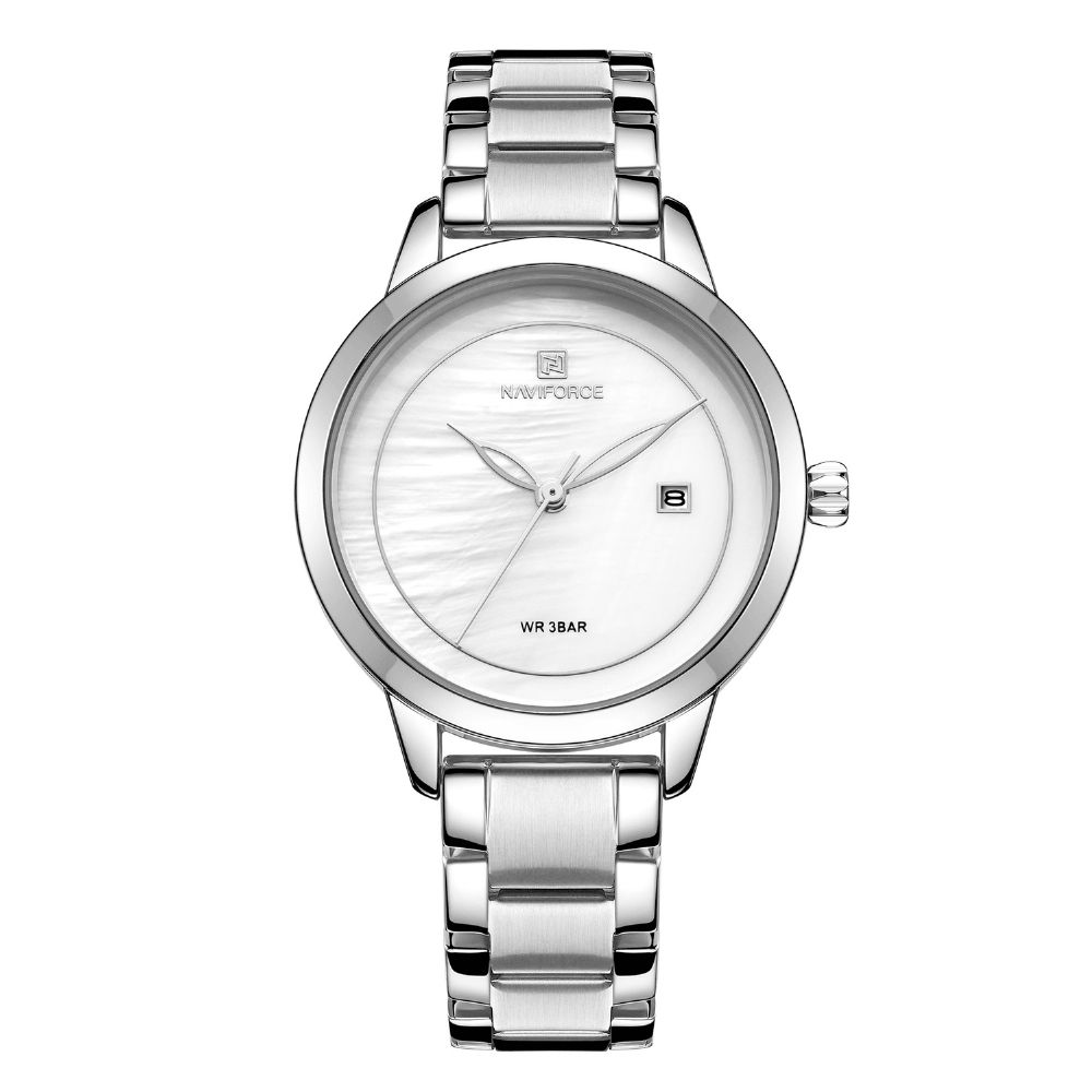 Naviforce 5008 Elegant Design Dames Polshorloge Waterdicht Datumweergave Quartz Horloge