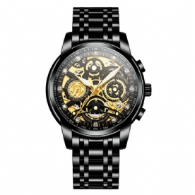 Nektom 8202 Mode Herenhorloge Waterdicht Chronograaf Lichtgevende Datumweergave Quartz Horloge