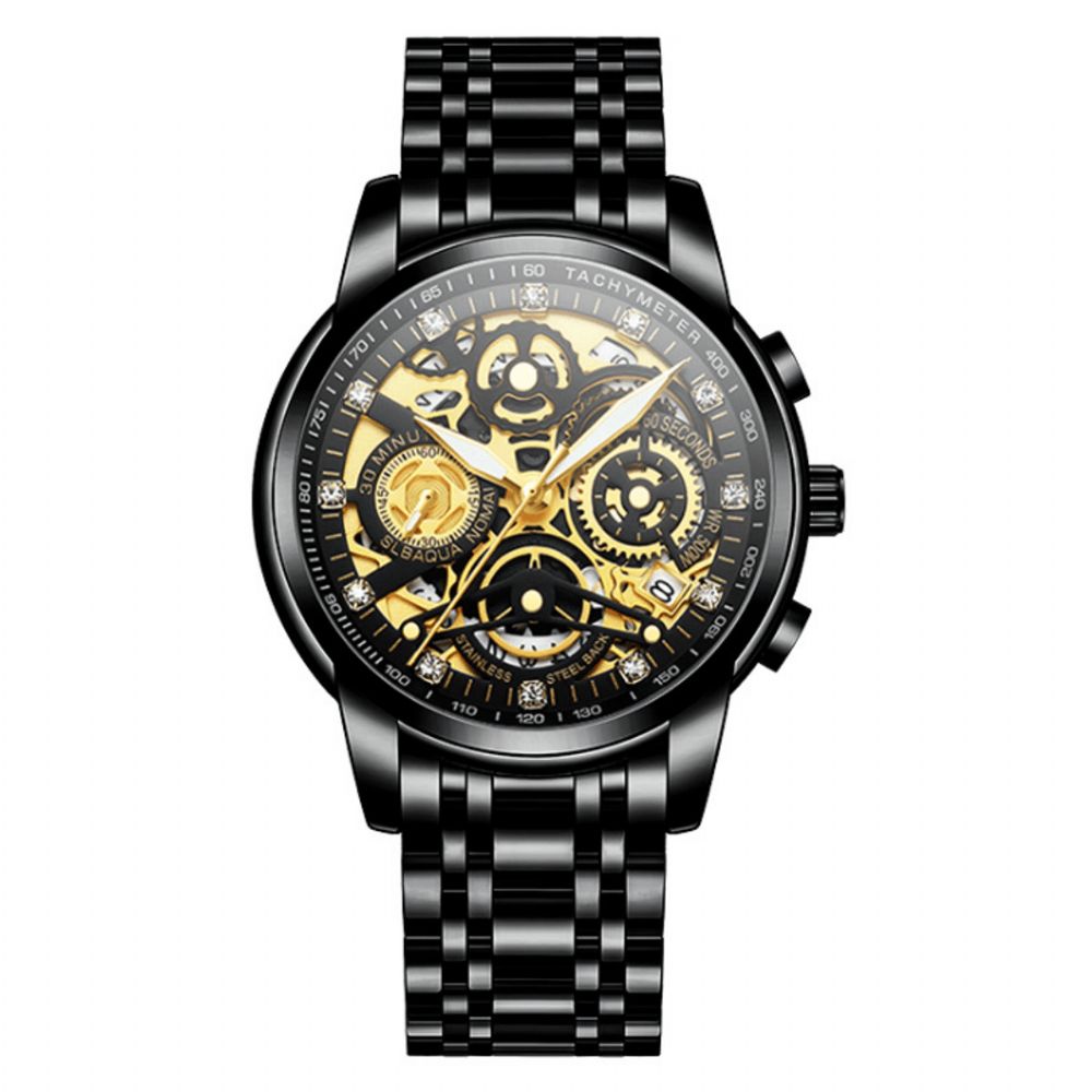 Nektom 8202 Mode Herenhorloge Waterdicht Chronograaf Lichtgevende Datumweergave Quartz Horloge