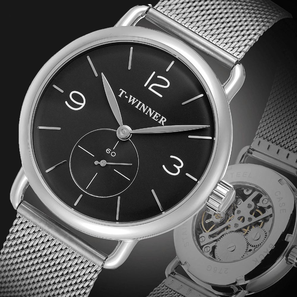 Nieuwe Mode Ultradunne Minimalistische Waterdichte Heren Semi-Automatisch Mechanisch Horloge