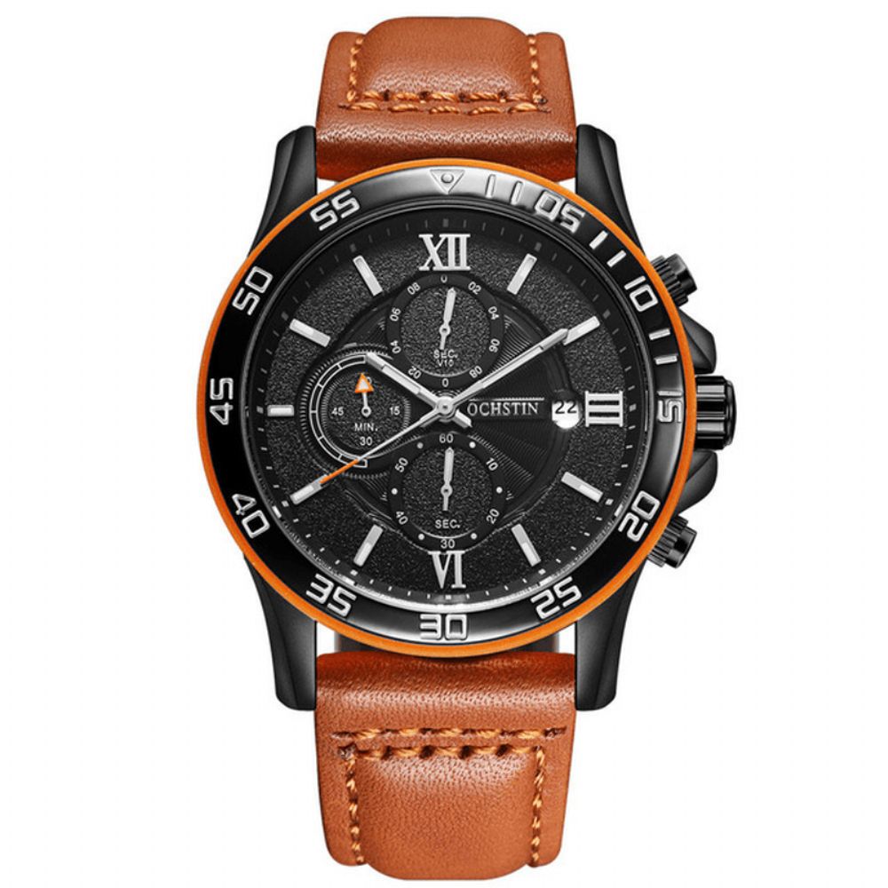 Ochstin Gq068A Multifunctionele Chronograaf Heren Polshorloge Zakelijke Stijl Quartz Horloges