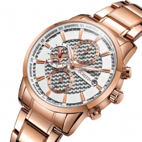 Ochstin Gq085 Waterdicht Volledig Stalen Heren Polshorloge Zakelijke Stijl Datumweergave Quartz Horloge